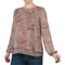 Double Layer Long Sleeve Blouse with Keyhole Back