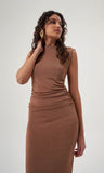 Sleeveless Gathered Dress