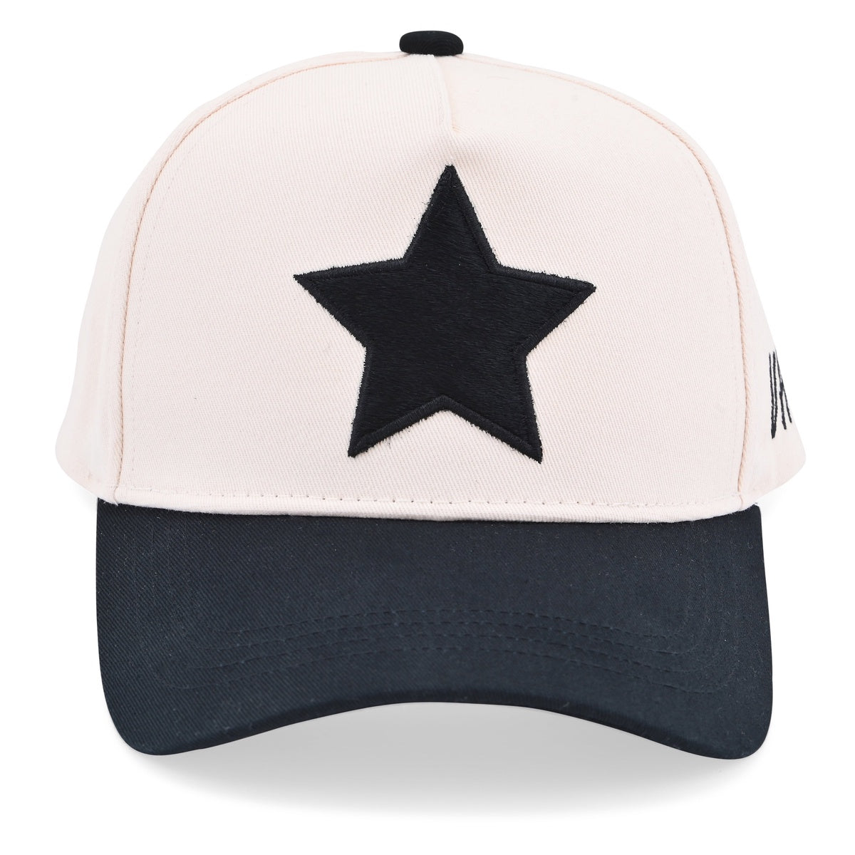 Vintage Havana Trucker Hat for Women & Men – Black & Tan Adjustable Cap – Embroidered Pony Hair Star