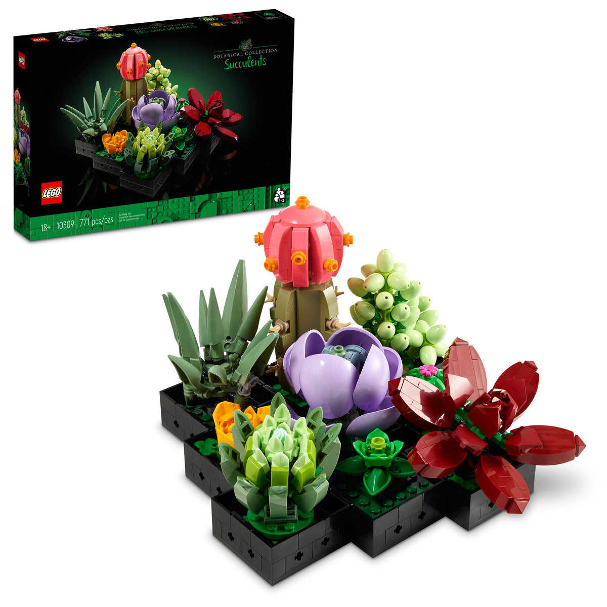 LEGO® Succulents 10309 Plant Decor Building Kit 771 Pieces