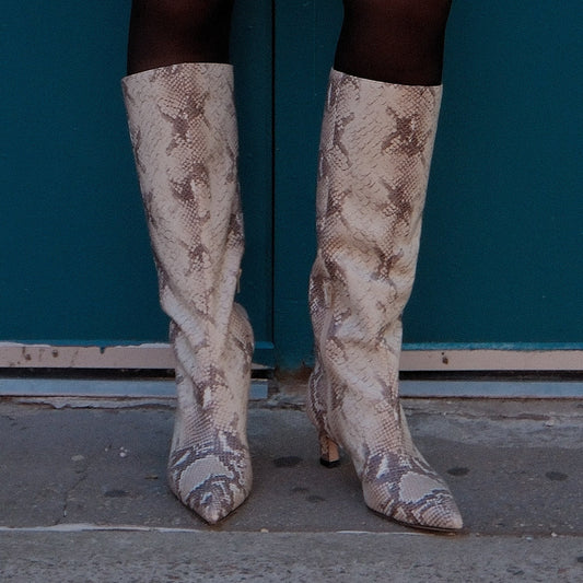 Bella Crocodile Printed Leather