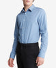 Long Sleeve Solid Stretch Slim Woven Shirt White