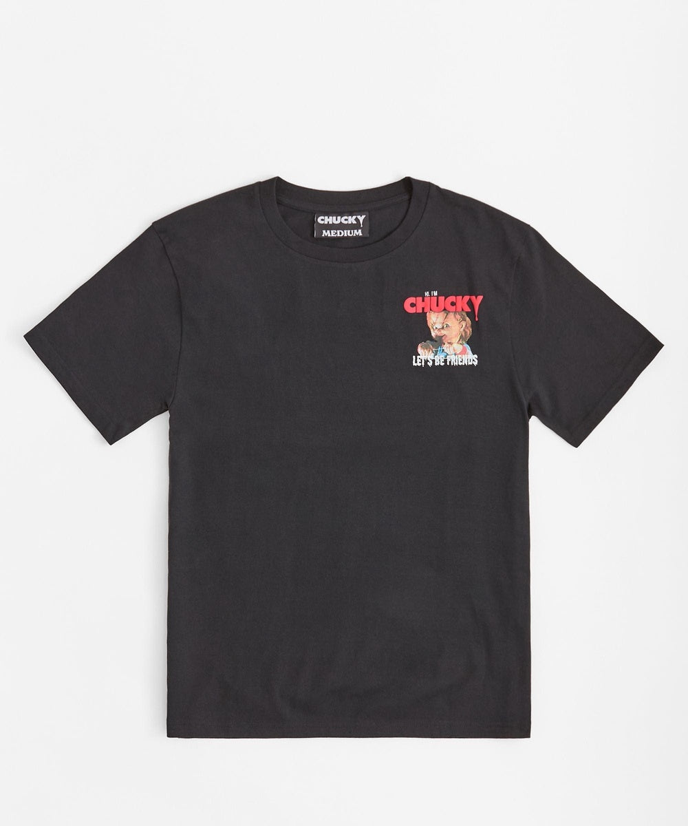 Chucky Lets Be Friends Back Print Short Sleeve Tee - Black