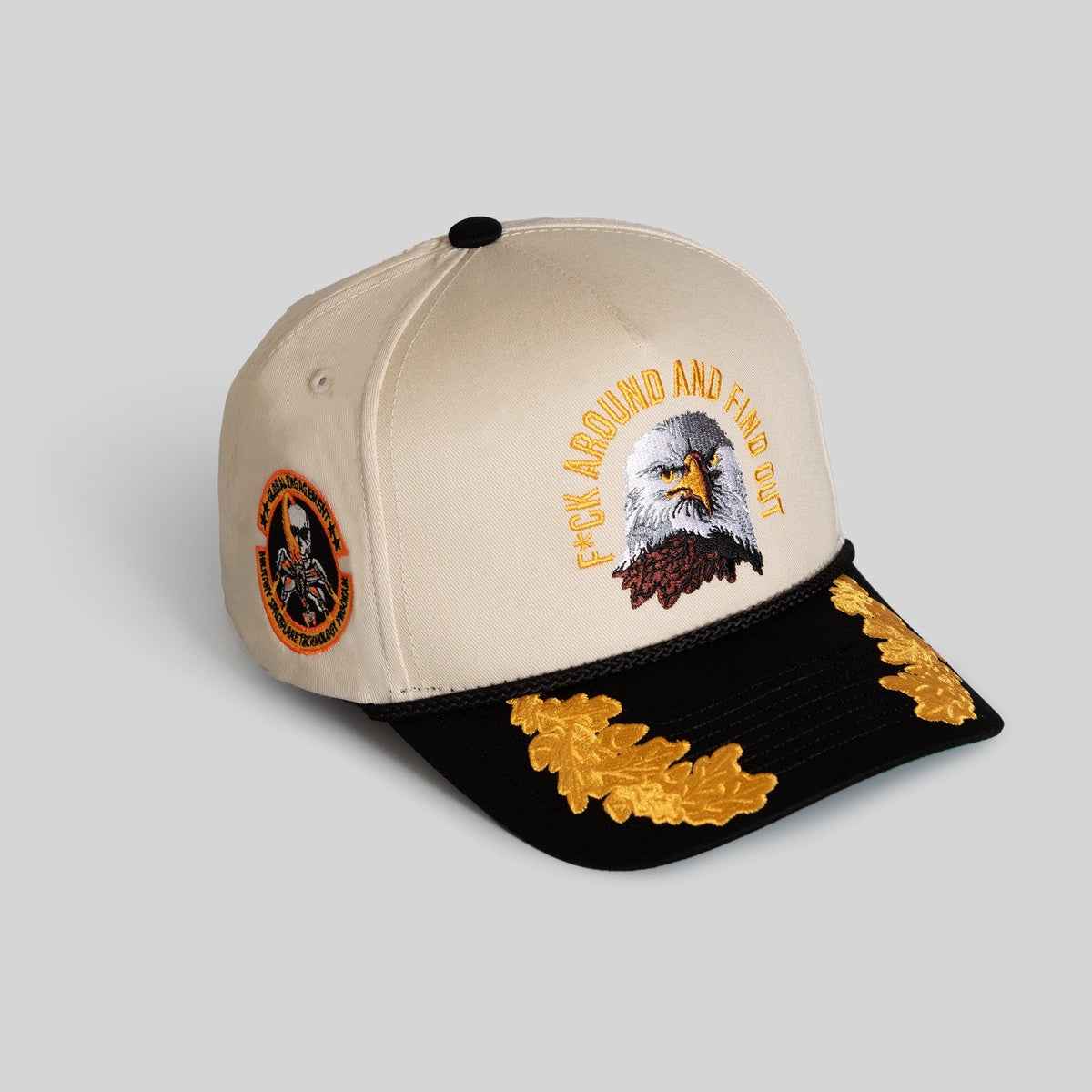F*CK AROUND and FIND OUT SAND BLACK TWILL TRUCKER