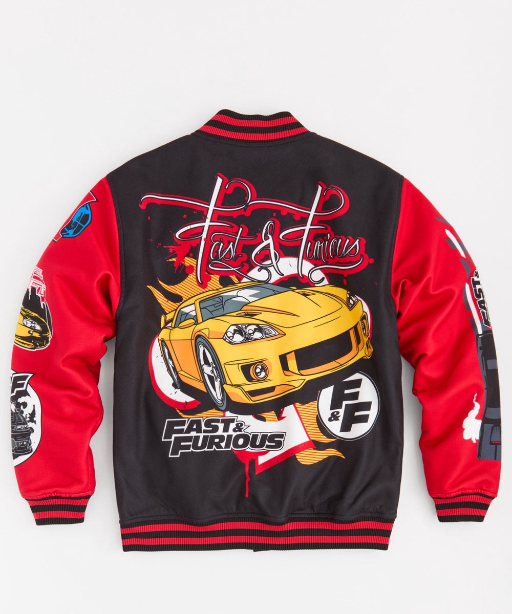Fast & Furious Control the Drift Varsity Jacket - Black
