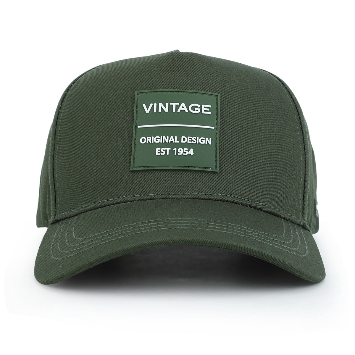 Vintage Havana Trucker Hat for Men & Women  – Olive Green Adjustable Cap – Vintage Logo Patch