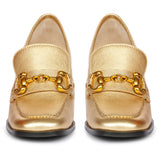 Saint G - Vera Metallic Heeled Loafers Footwear