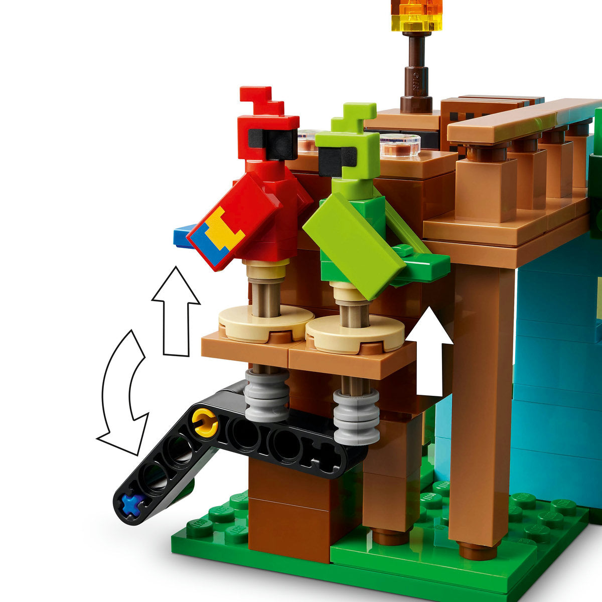 LEGO® Minecraft® the Parrot Houses, Buildable Video-Game Set 21282