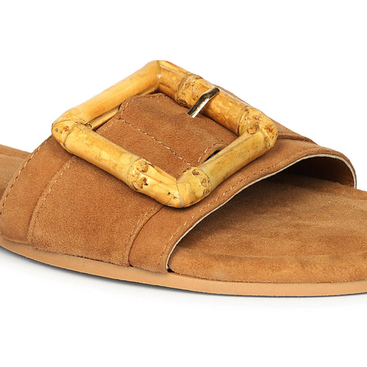 Amsterdam Suede - Cognac Sandals