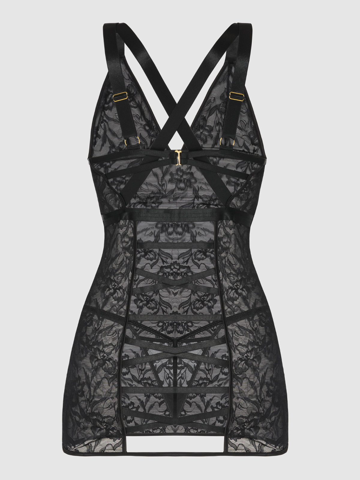 Dahlia Lace & Strappy Chemise - Fredericks of Hollywood