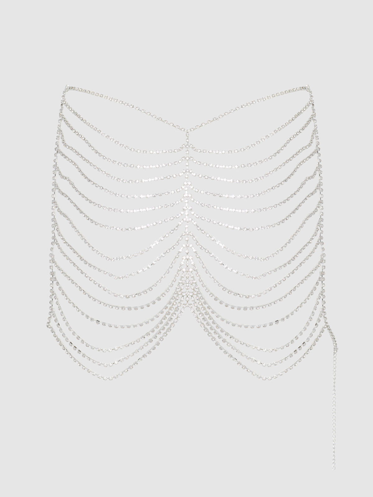 Ziggy Draped Rhinestone Skirt - Fredericks Of Hollywood