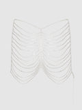 Ziggy Draped Rhinestone Skirt - Fredericks Of Hollywood