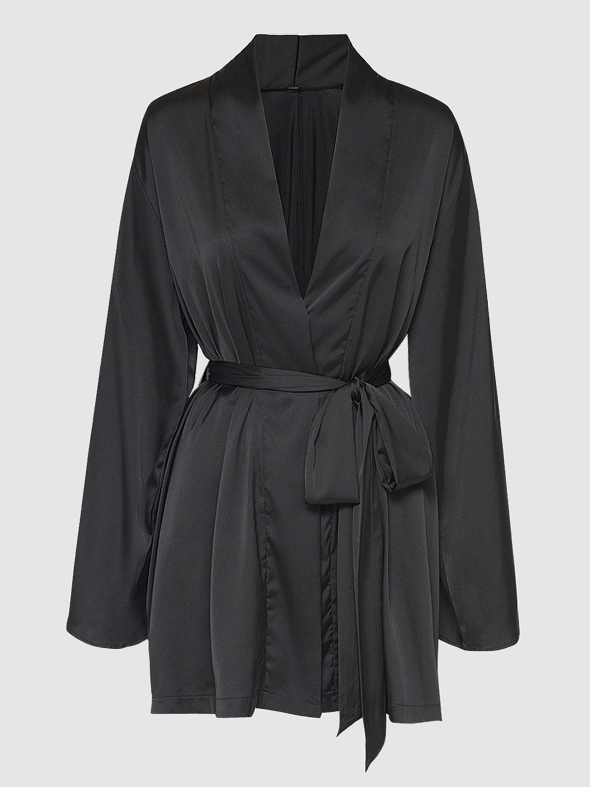 Petra Satin Short Robe - Fredericks of Hollywood