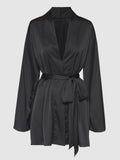 Petra Satin Short Robe - Fredericks of Hollywood