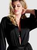 Petra Satin Short Robe - Fredericks of Hollywood