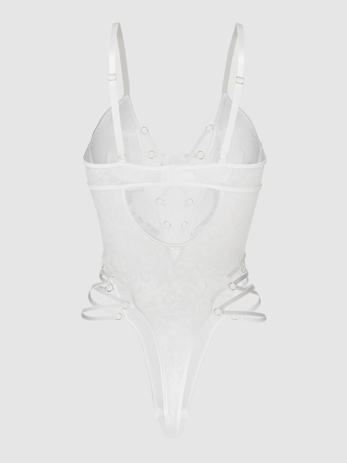 Dahlia Strappy Lace Teddy - Fredericks of Hollywood