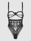 Rosalind Satin & Lace Underwire Teddy - Fredericks of Hollywood