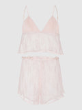 Rosalind Lace & Satin Trimmed Sleep Cami & Shortie - Fredericks of Hollywood