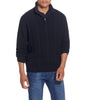 Cable Knit Quarter Zip Sweater Ecru