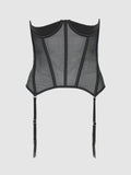 Petra Satin Open Cup Satin Corset - Fredericks of Hollywood