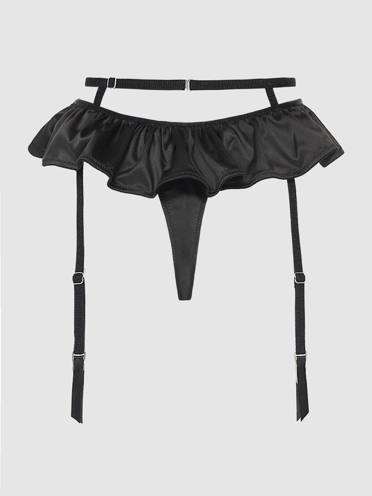 Petra Skirted Satin Tanga - Fredericks of Hollywood