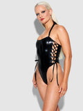 Onyx Corset Swim One Piece - Fredricks of Hollywood