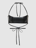Onyx Corset Bandeau Swim Top - Fredricks of Hollywood