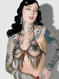 Ziggy Rhinestone Fringe Triangle Bra - Fredericks Of Hollywood