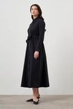 Mizalle Button Up Belted Dress Black Apparel