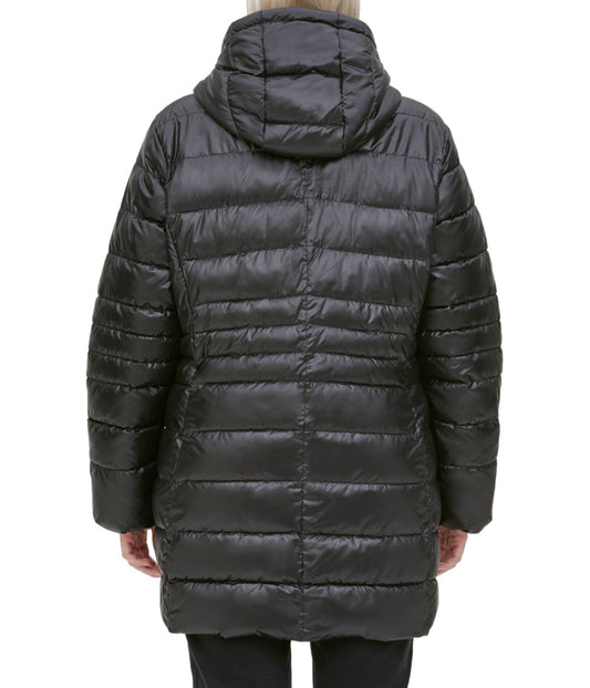 Windsor Faux Parka Plus Size Black