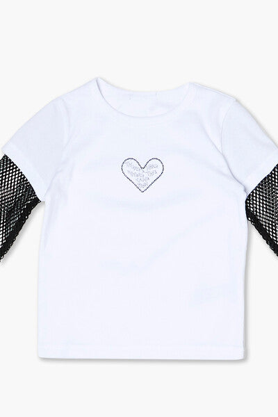 Girls Heart Graphic Combo Tee (Kids)