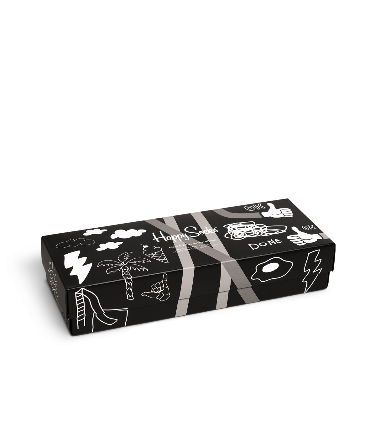 4-Pack Black And White Socks Gift Set Multi