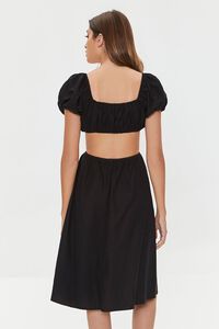 BLACK Sweetheart Cutout Midi Dress, image 3