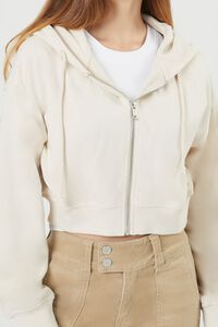 BIRCH Ribbed Cropped Zip-Up Hoodie, image 4