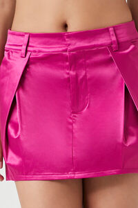 FUCHSIA Satin Mini Skirt, image 6