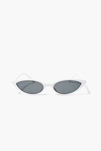 WHITE/BLACK Cat-Eye Tinted Sunglasses, image 1