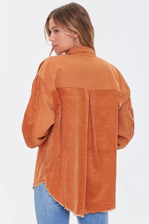 CAMEL Corduroy Button-Front Shacket, image 3