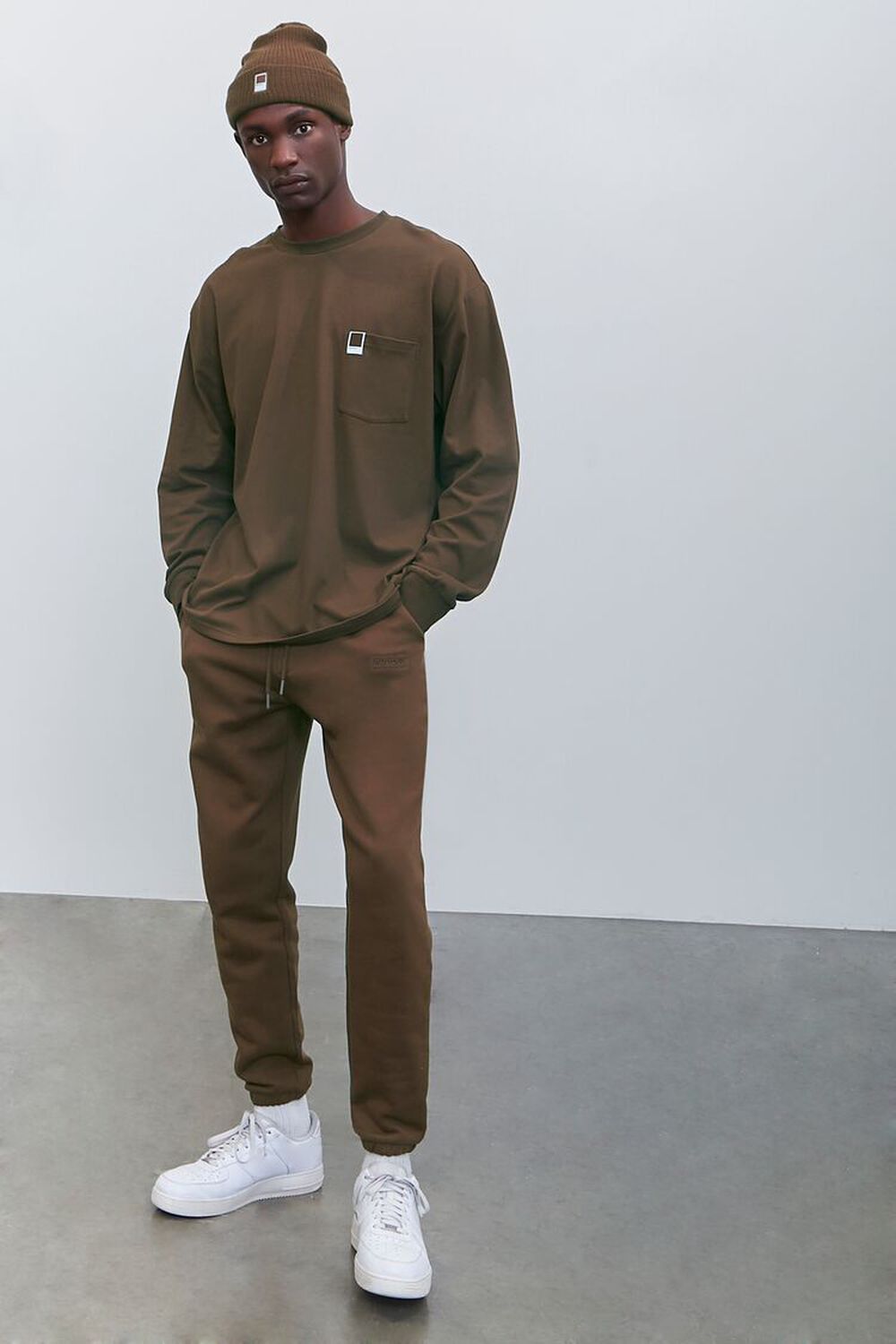 BROWN Embroidered Pantone Graphic Joggers, image 1