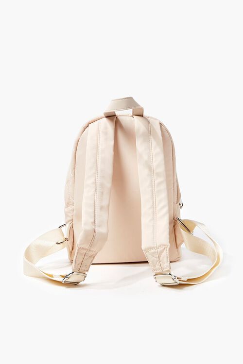 TAUPE Quilted Zip-Up Backpack, image 3