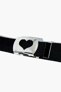 BLACK/SILVER Cutout Heart Hip Belt, image 3
