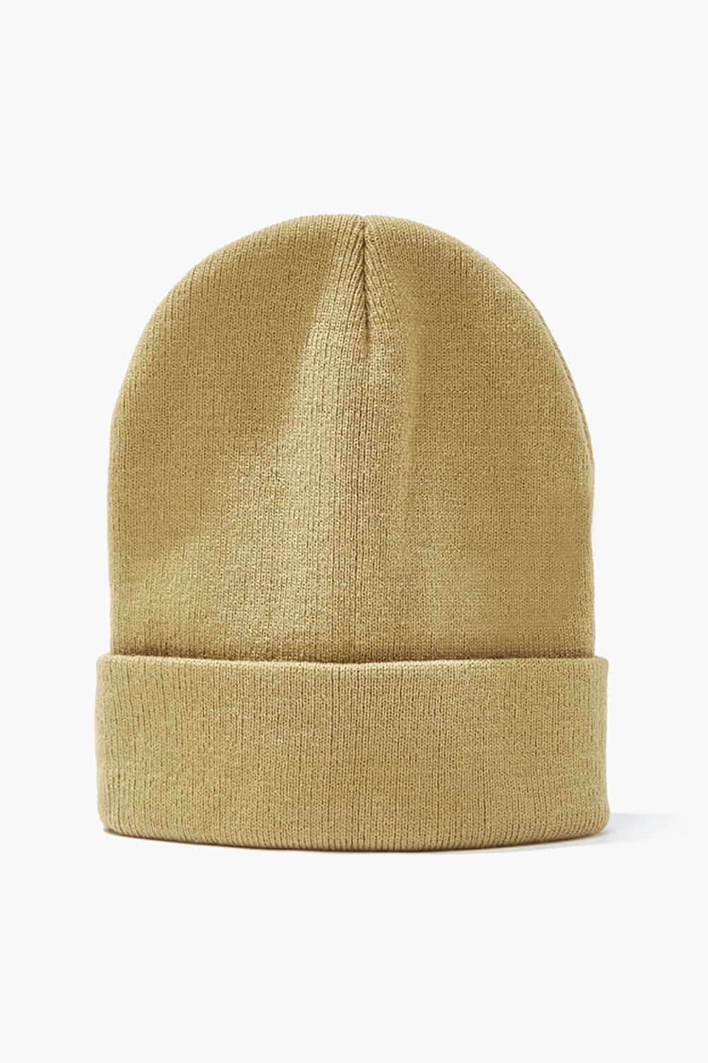 TAUPE Foldover Knit Beanie, image 1