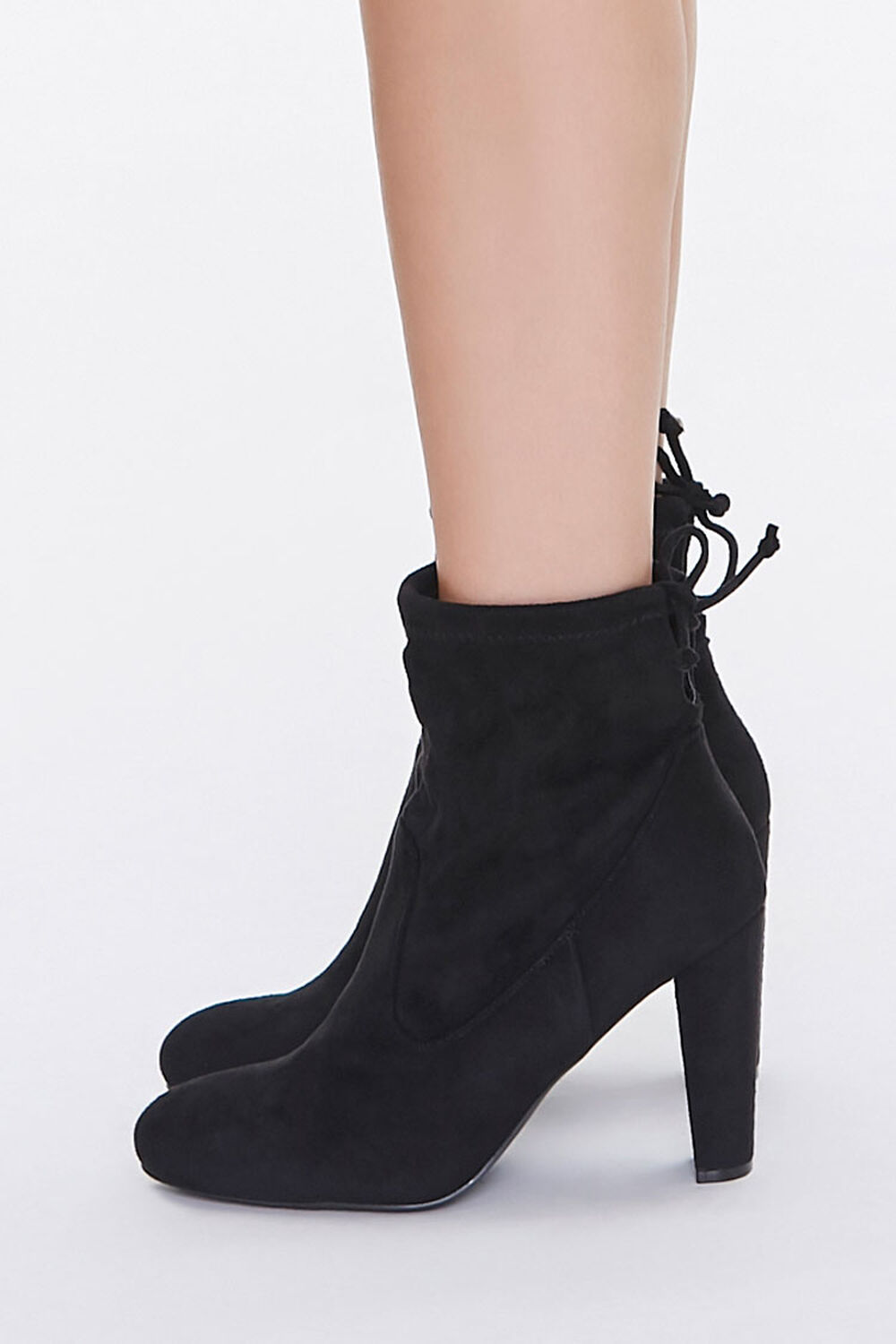 Faux Suede Lace-Up Booties