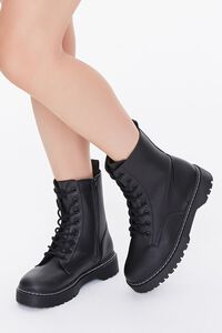 Louis Vuitton Suede Printed Combat Boots - Black Boots, Shoes - LOU810554