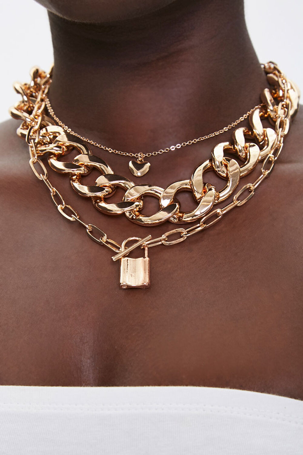 Layered Chain Choker Necklace, image 1