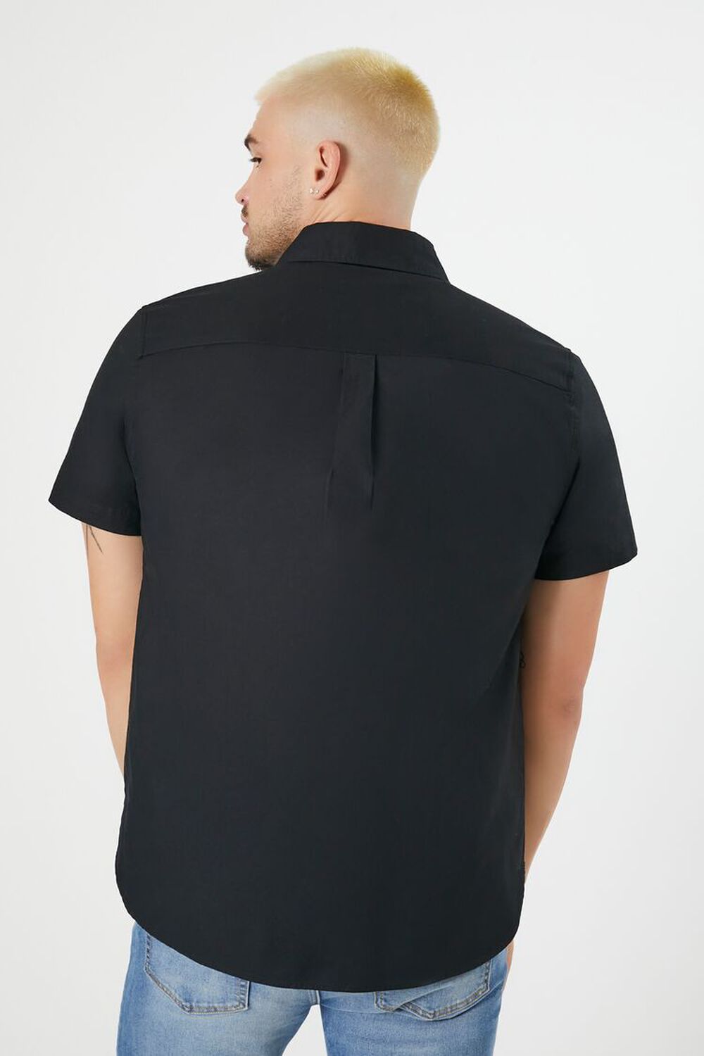 BLACK Short-Sleeve Oxford Shirt, image 3