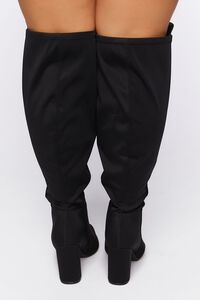 BLACK Faux Suede Over-the-Knee Boots (Wide), image 3