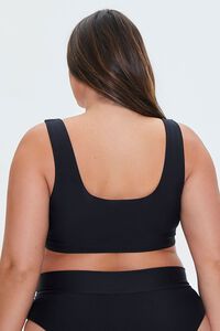BLACK Plus Size Cutout Bikini Top, image 3