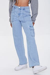 LIGHT DENIM Straight-Leg Cargo Jeans, image 2
