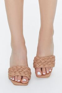 NUDE Braided Faux Leather Block Heels, image 4