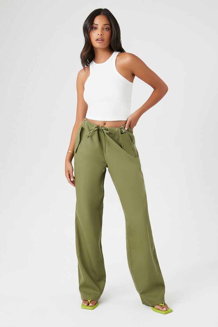 Buy Women Olive Green Heavy Distressed Jeans Online at Sassafras